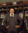 Chico in the Islanders locker room